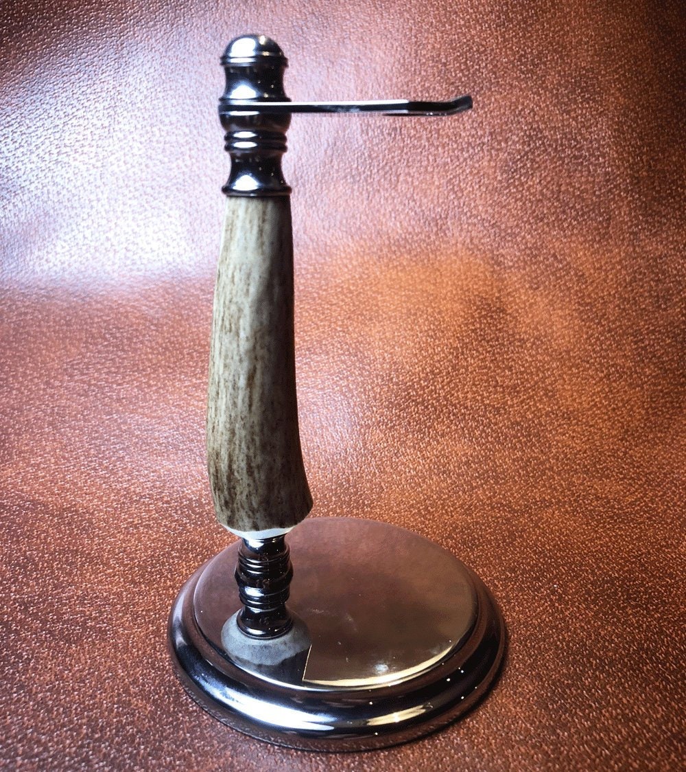 Geweih/Hirsch & Chrom Rasiermesser Ständer Bei Jeder Knight Forge von Etsy - EveryKnightForge