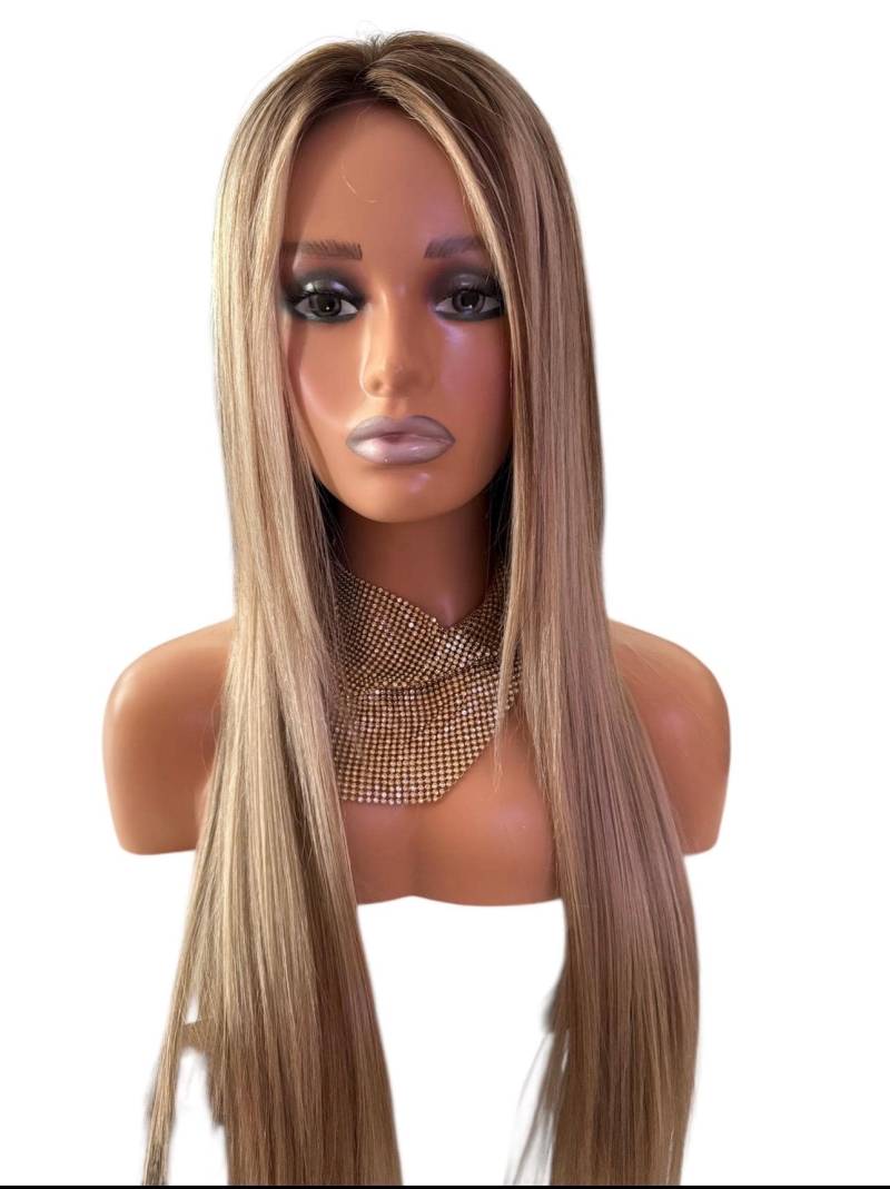 Echthaar Topper+Synthetic Half Wig von Etsy - ExtraHairBoutique