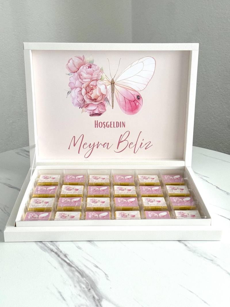 Hoşgeldin Bebek Çikolatası | Personalisiertes Baby Geschenk Shower Gastgeschenk Mevlüt Schokolade Mädchen Geburt von Etsy - EymaKunst