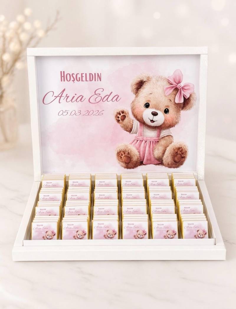 Hoşgeldin Bebek Çikolatası | Personalisiertes Baby Geschenk Shower Gastgeschenk Mevlüt Schokolade Mädchen Geburt von Etsy - EymaKunst