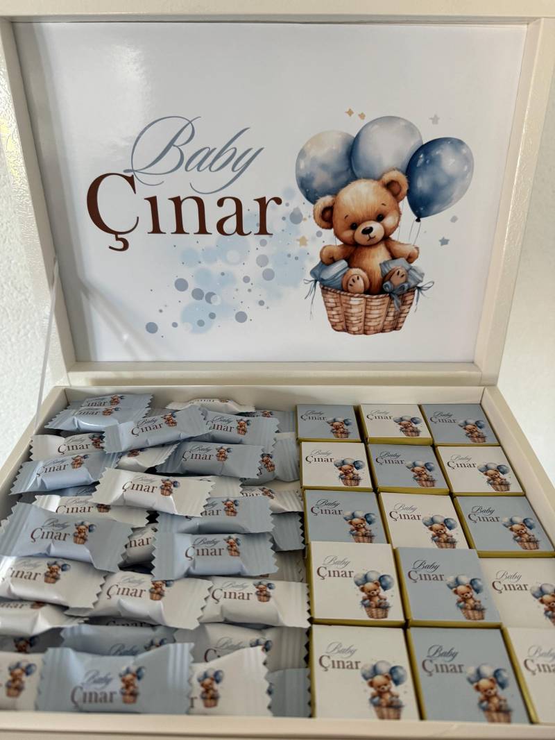 Personalisierte Baby Geschenkbox Mit Namen | Teddy Design Süßigkeiten Geschenk Zur Geburt & Taufe Personalisierte Baby Geschenkbox Mit Namen | Teddy Design Süßigkeiten Geschenk Zur Geburt & Taufe von Etsy - EymaKunst