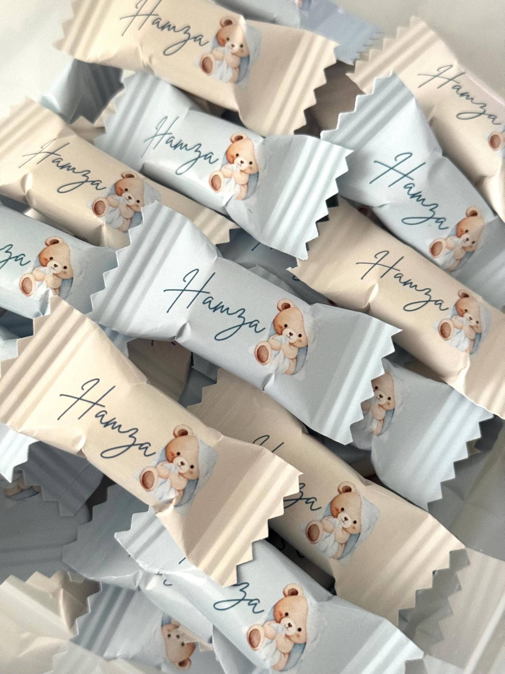 Personalisierte Bonbons Mit Name | Baby Geschenk Taufe Gastgeschenke Geburt & Babyparty Sünnet Helal Kaufrüchtchen von Etsy - EymaKunst