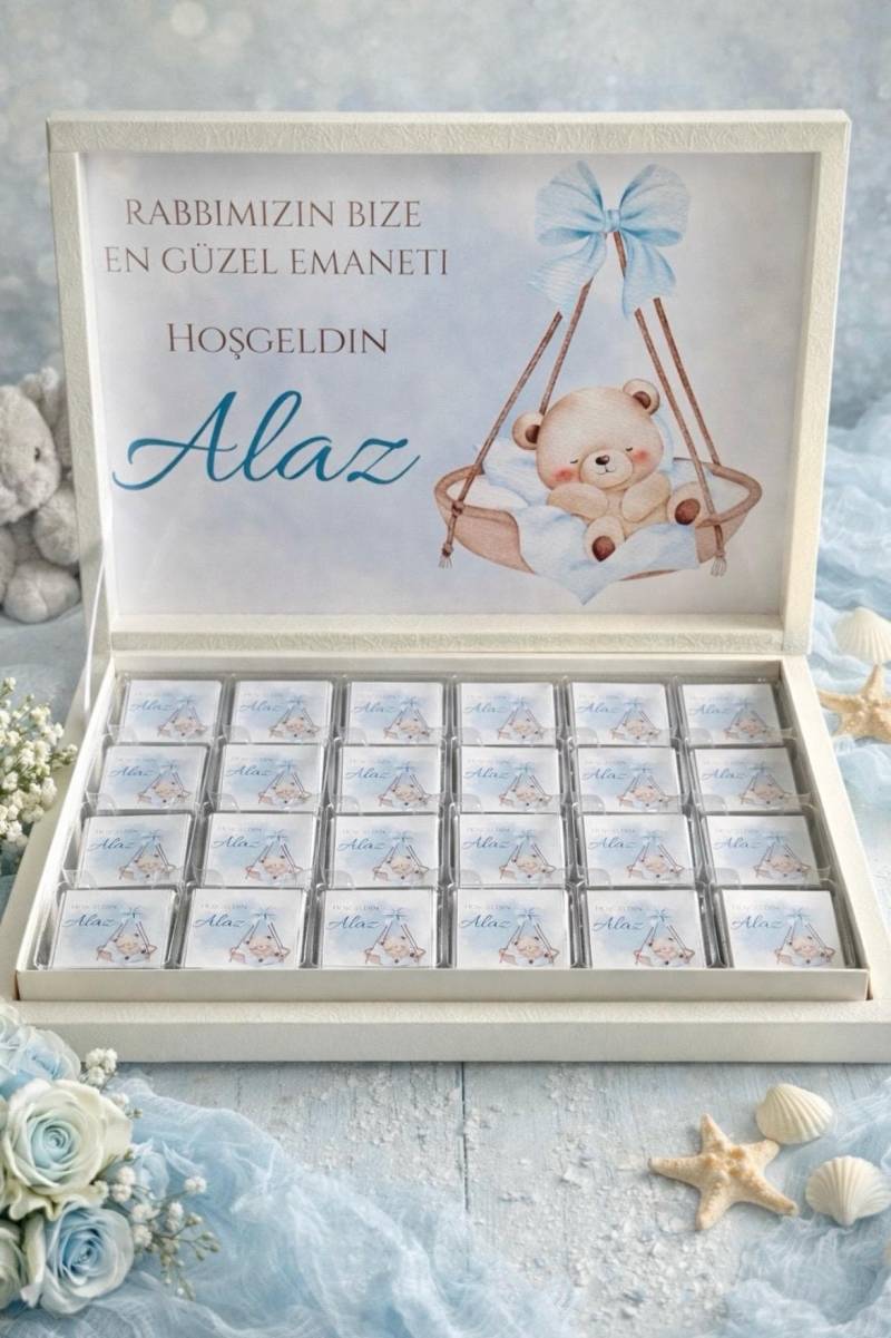 Personalisierte Schokobox Babyshower - Baby Geschenk Mit Name Taufgeschenk Geschenkidee Geschenkbox Schokoladenbox Zur Geburt von Etsy - EymaKunst