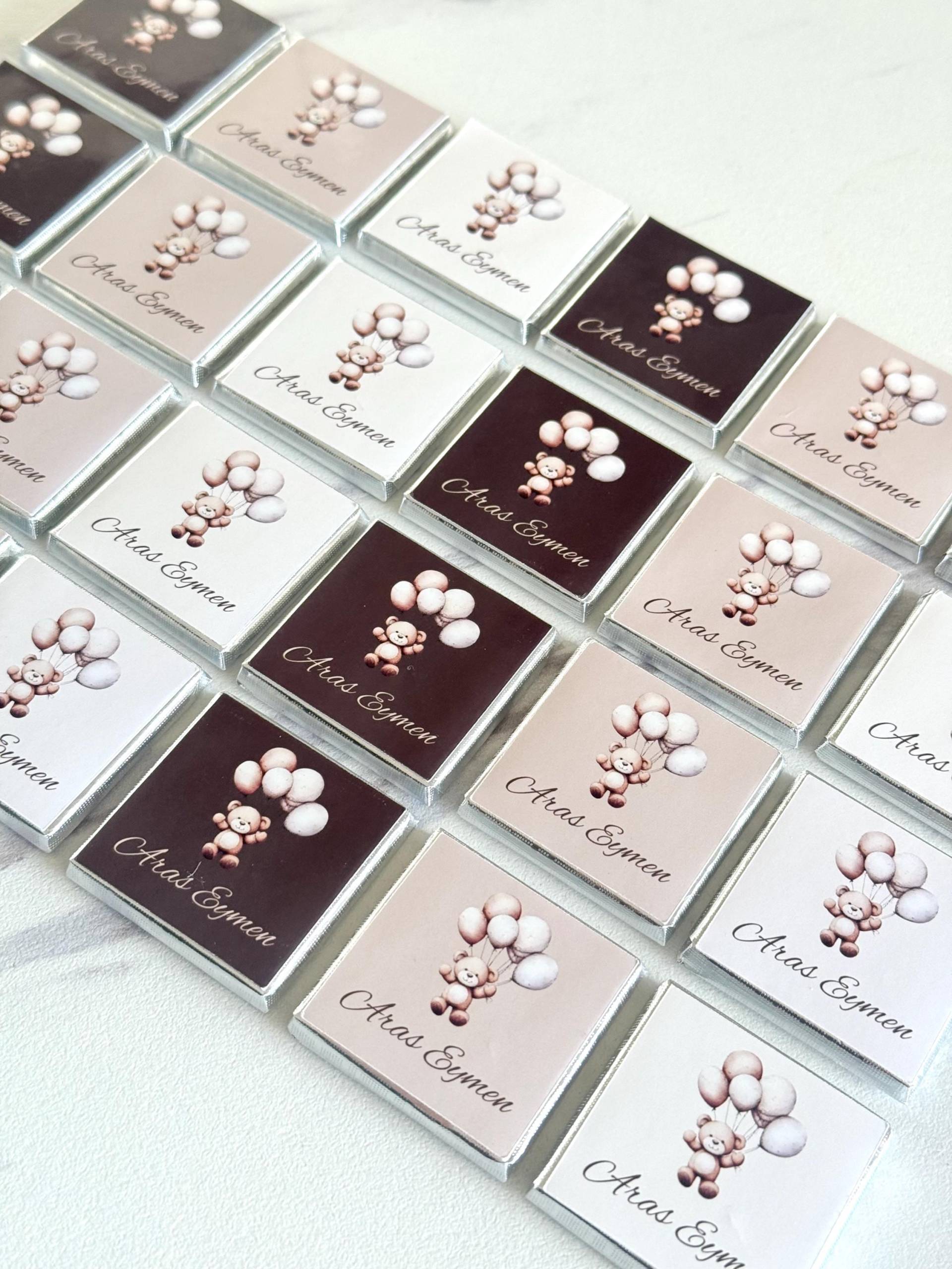 Personalisierte Schokolade Baby - Gastgeschenk Taufe Geburt Mevlüt Mit Namen Ab 30 Stück von Etsy - EymaKunst