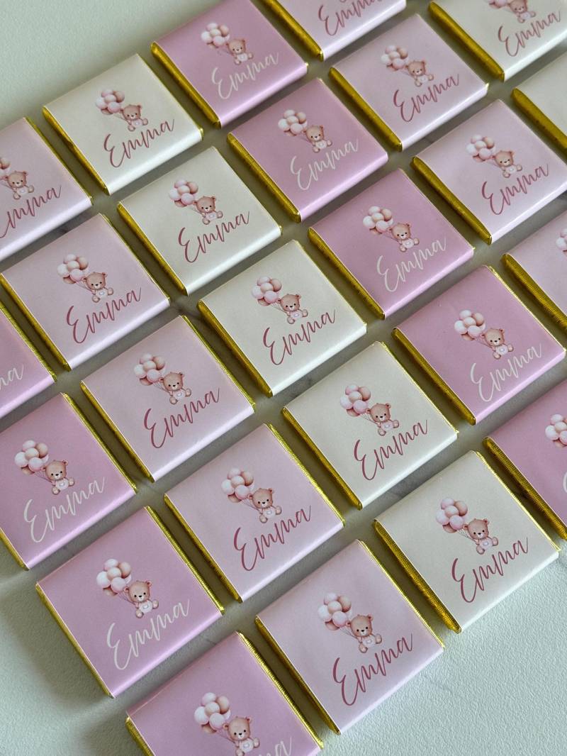 Personalisierte Schokolade Mit Name | Geschenk Zur Geburt Taufe Gastgeschenk Geburtsgeschenk Individuelle Schokoladen Vollmilch von Etsy - EymaKunst