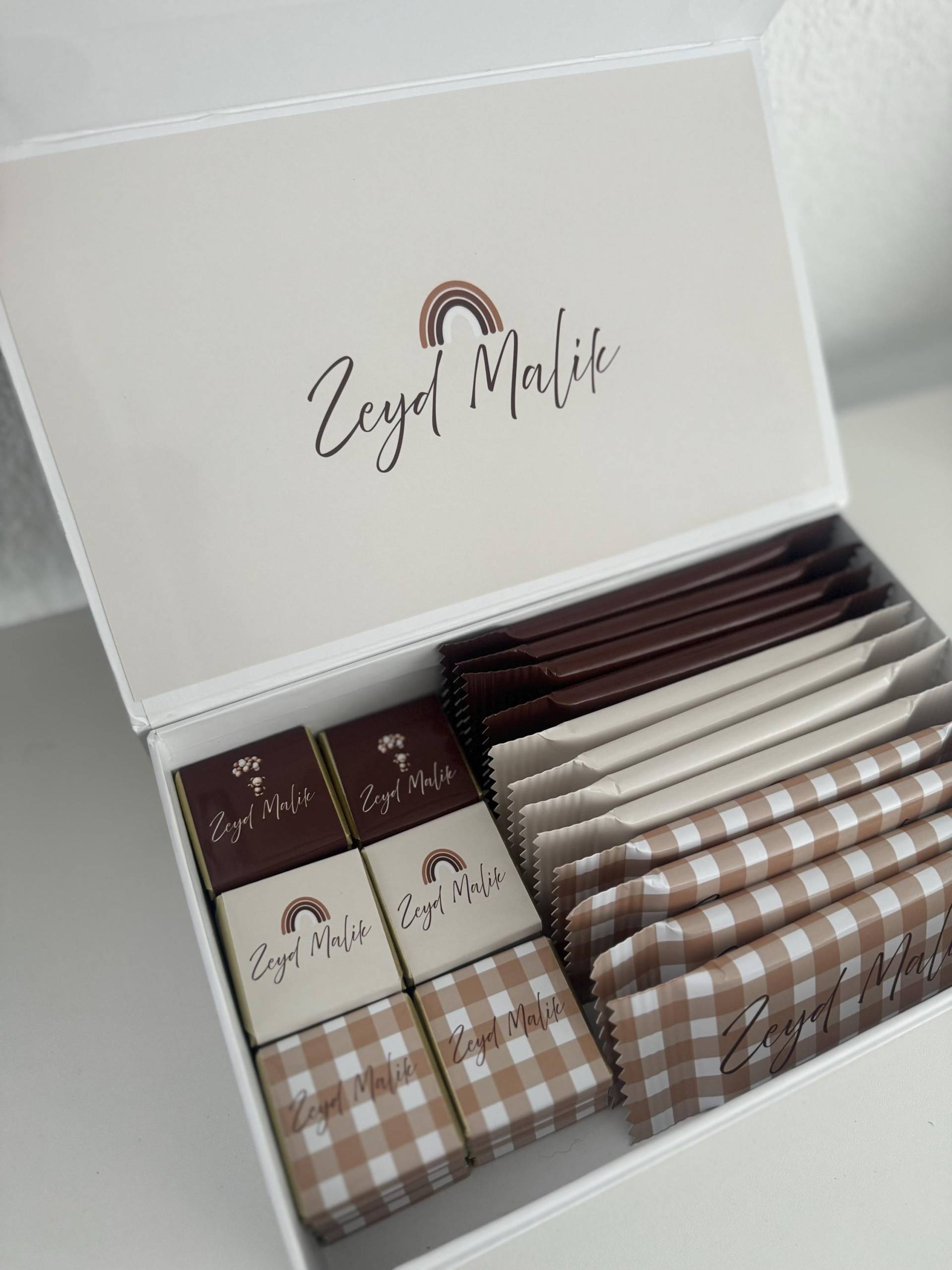 Personalisierte Schokoladen Geschenkbox Mit Namen | Magnetbox |Geschenk Für Geburtstag Und Geburt Insgesamt 65 von Etsy - EymaKunst