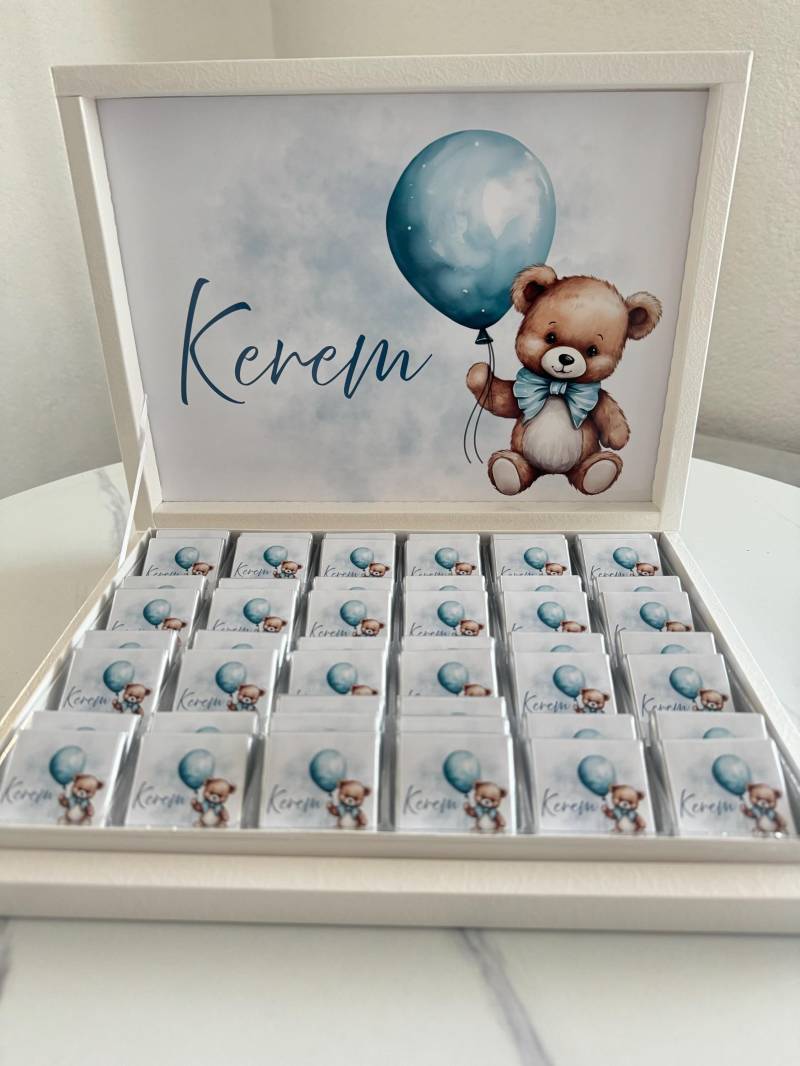 Personalisierte Schokoladenbox Zur Geburt Baby Geschenk Mit Name Taufgeschenk Junge von Etsy - EymaKunst