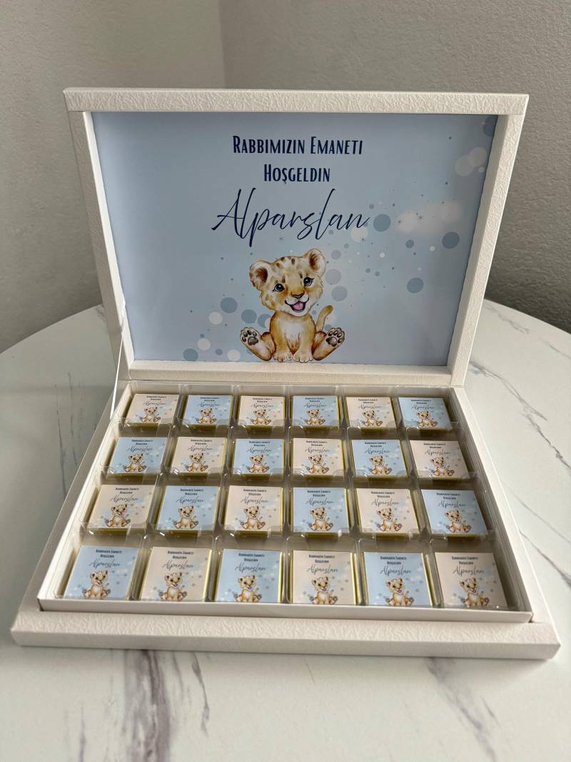 Personalisierte Schokoladenbox Zur Geburt Baby Geschenk Mit Name Taufgeschenk Junge von Etsy - EymaKunst