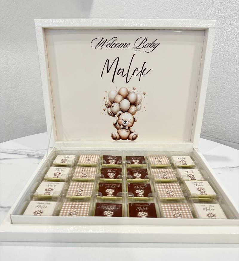 Personalisierte Schokoladenbox Zur Geburt Baby Geschenk Mit Name Taufgeschenk Junge von Etsy - EymaKunst