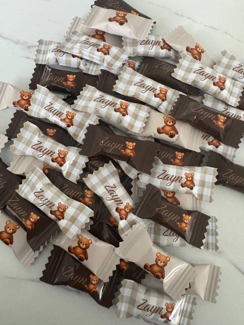 Personalisierte Vegane Kaufrüchten Bär Design | Storck Kaubonbons Mit Name Kindergeburtstag, Taufe, Babyshower, Gastgeschenke von Etsy - EymaKunst