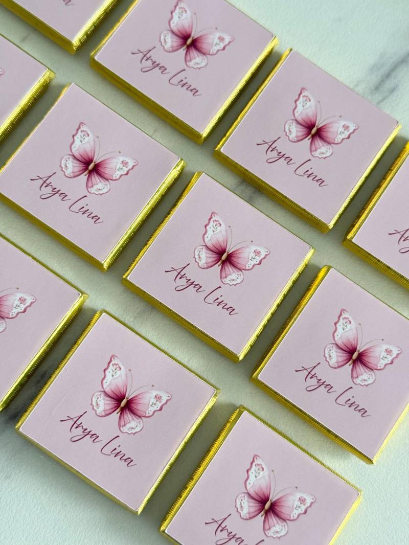 Schokolade Zur Geburt | Personalisiert Baby Geschenk Mit Name Taufe Babyshower Gastgeschenk Mädchen von Etsy - EymaKunst