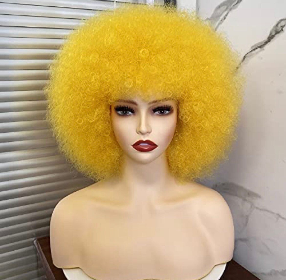 Gelb Stilvolles 60Er 70Er Retro Afro Diva Haar - Perücke Neu von Etsy - FASHIONDEITYHAIR