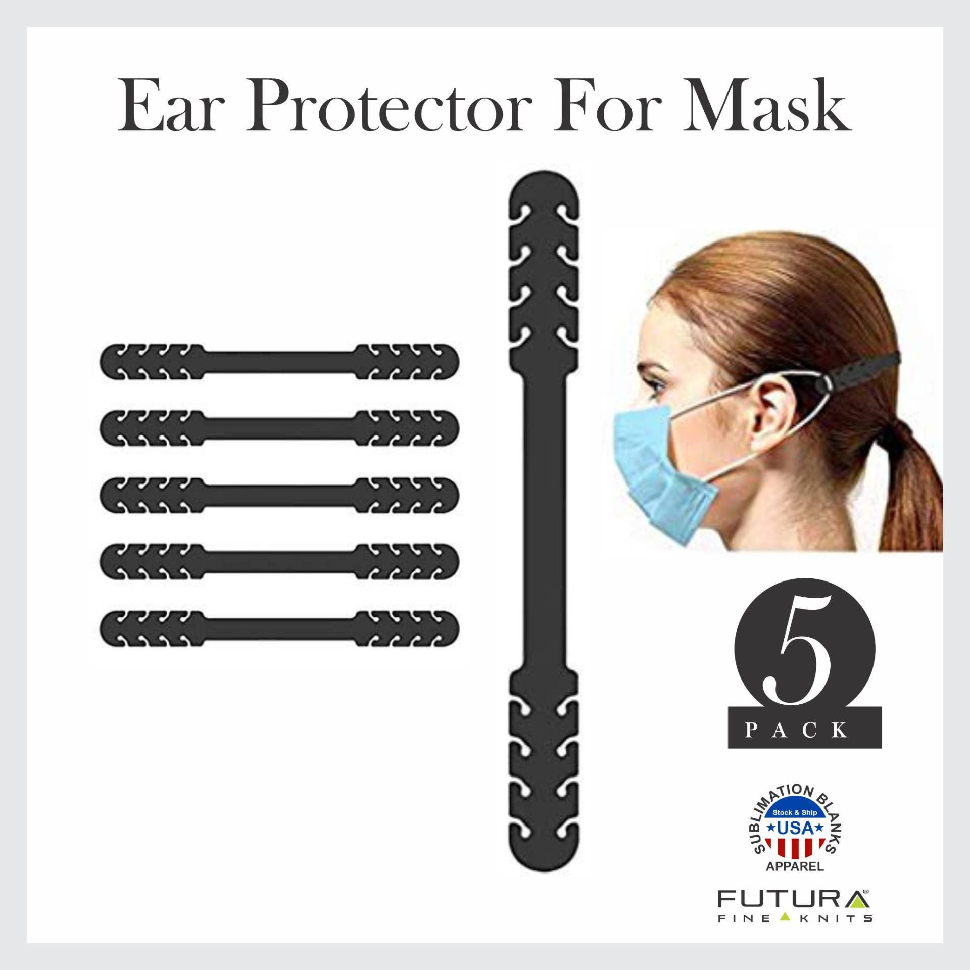 Maskenhalter, 5Er Pack Gesichtsmasken-Verlängerungsband, Masken-Ohrschoner-Bänder Für Hinterkopf, Schwarz von Etsy - FUTURASUBLIMATION