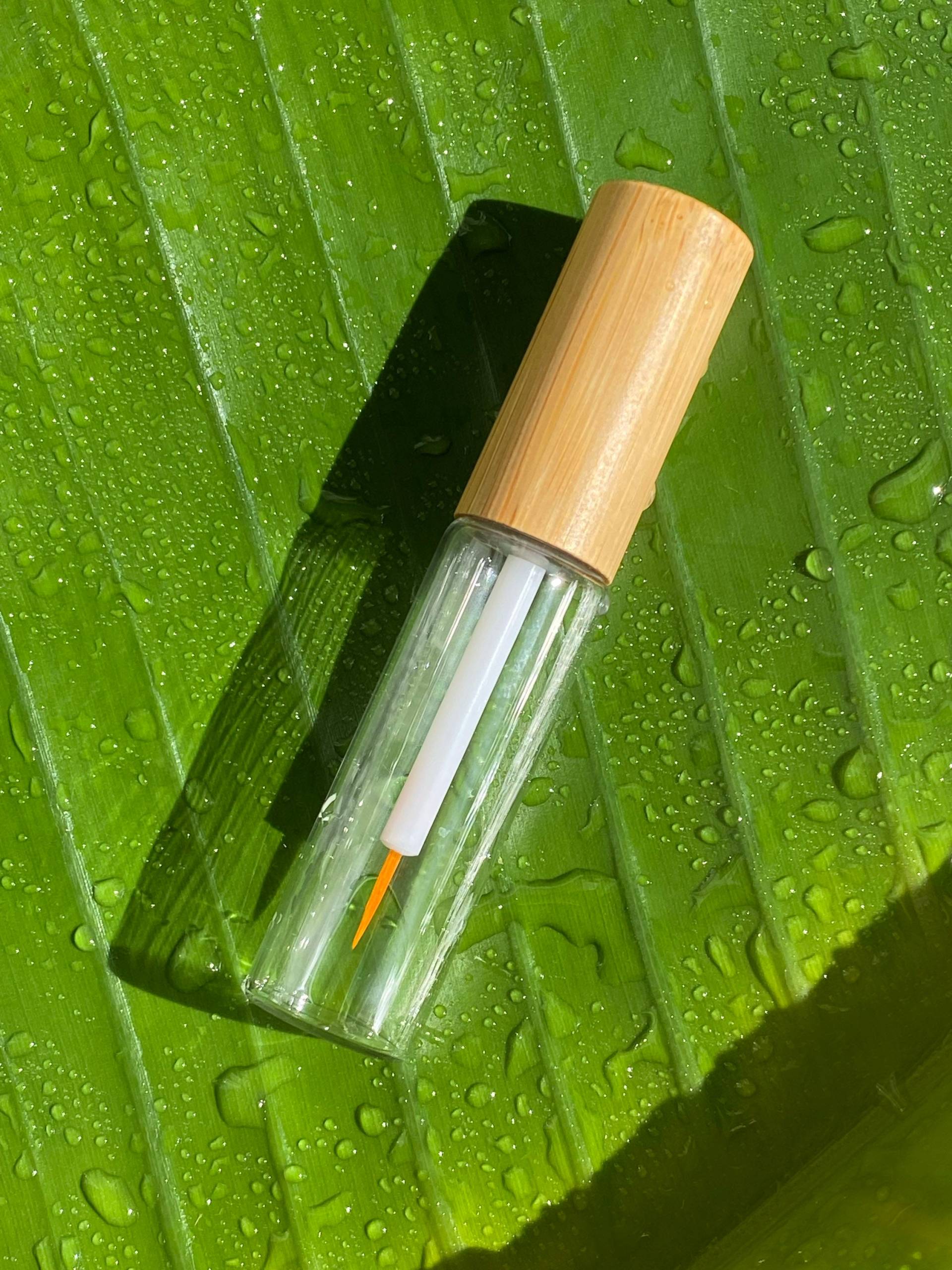 Glas Eyeliner Pinsel - Futureglow Leere Behälter Wimpern Lashes Liner Serum Rizinusöl Diy Bambus Nachhaltige Green Beauty Eco Clean von Etsy - FUTUREGLOW