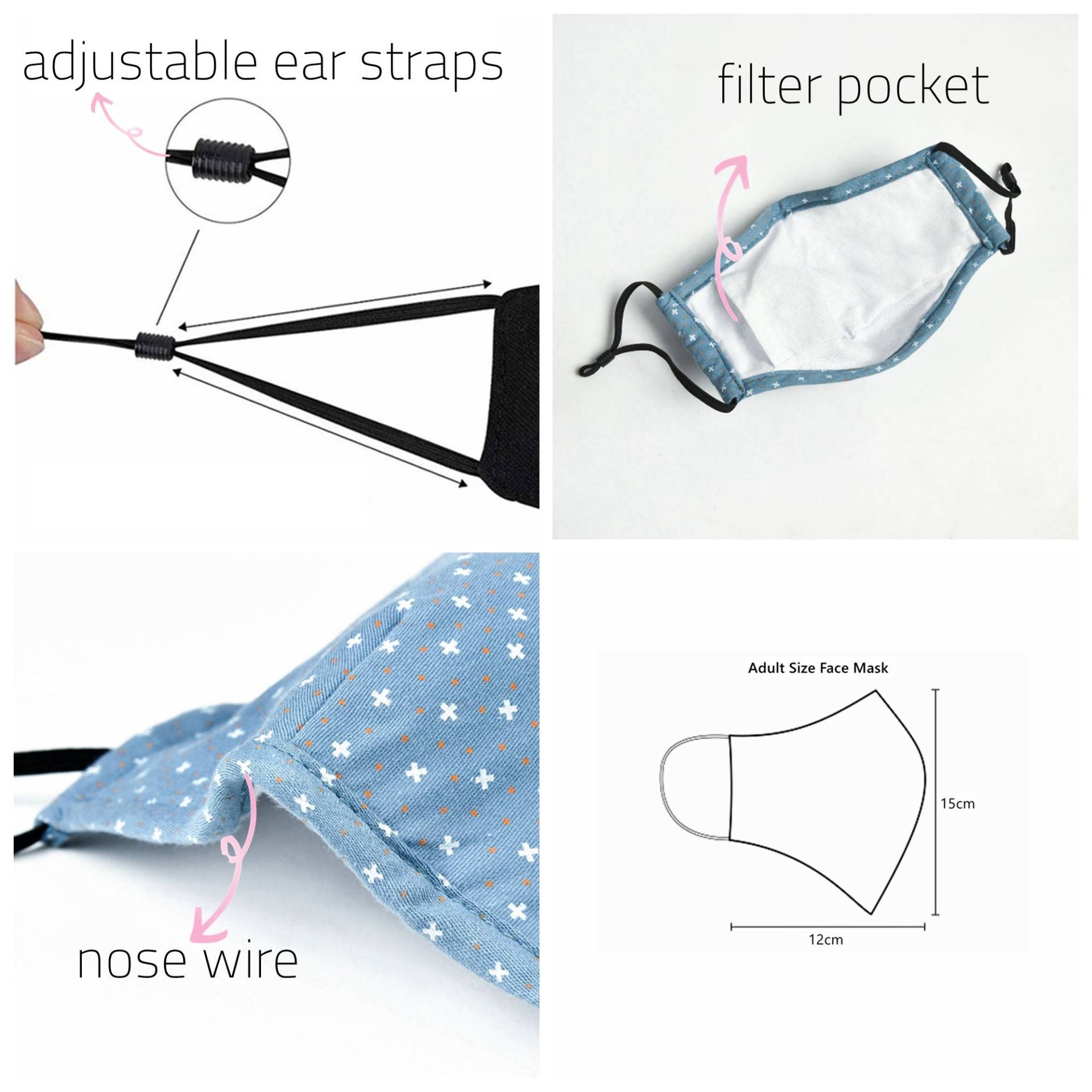 Weihnachten Handgemachte Gesichtsmaske Waschbar | Wiederverwendbare Verstellbar Mit Nasendraht & Filtertasche + Gratis Filter 3 Layer Baumwollmasken Weihnachten Handgemachte Gesichtsmaske Waschbar | Wiederverwendbare Verstellbar Mit Nasendraht & Filtertasche + Gratis Filter 3 Layer Baumwollmasken von Etsy - FabIdeazParty