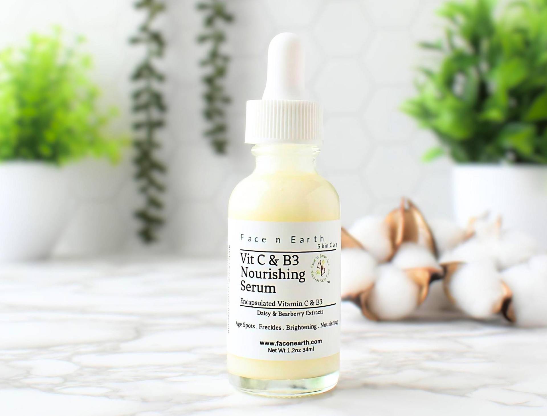 Aufhellendes Pflegeserum Vitamin C, Msm, B3 von Etsy - FacenEarthSkinCare