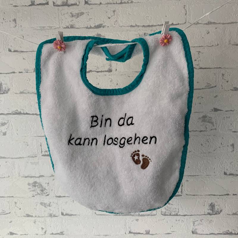Lätzchen "Bin Da" von Etsy - Fadentour