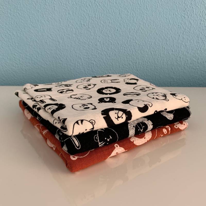 Musselin-"Geschenk"-Tuch | Tierköpfe von Etsy - Fadentour