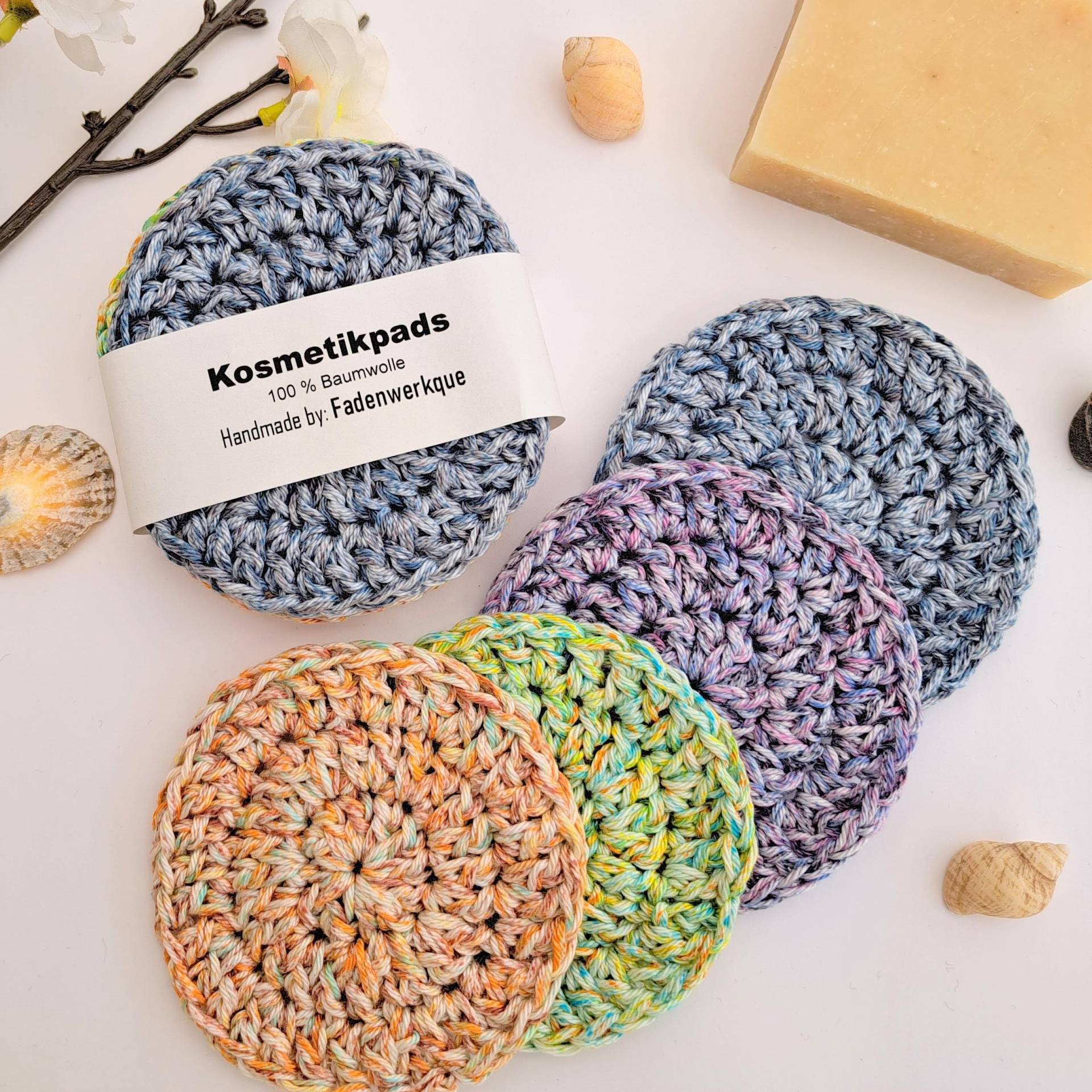 Nachhaltige Kosmetikpads, Abschminkpads Aus Baumwollgarn, 4Er-Pack, Pastellmix, Jeansblau, Violett, Apricot, Gelbgrün, Extradicke Qualität Nachhaltige Kosmetikpads, Abschminkpads Aus Baumwollgarn, 4Er-Pack, Pastellmix, Jeansblau, Violett, Apricot, Gelbgrün, Extradicke Qualität von Etsy - Fadenwerkque