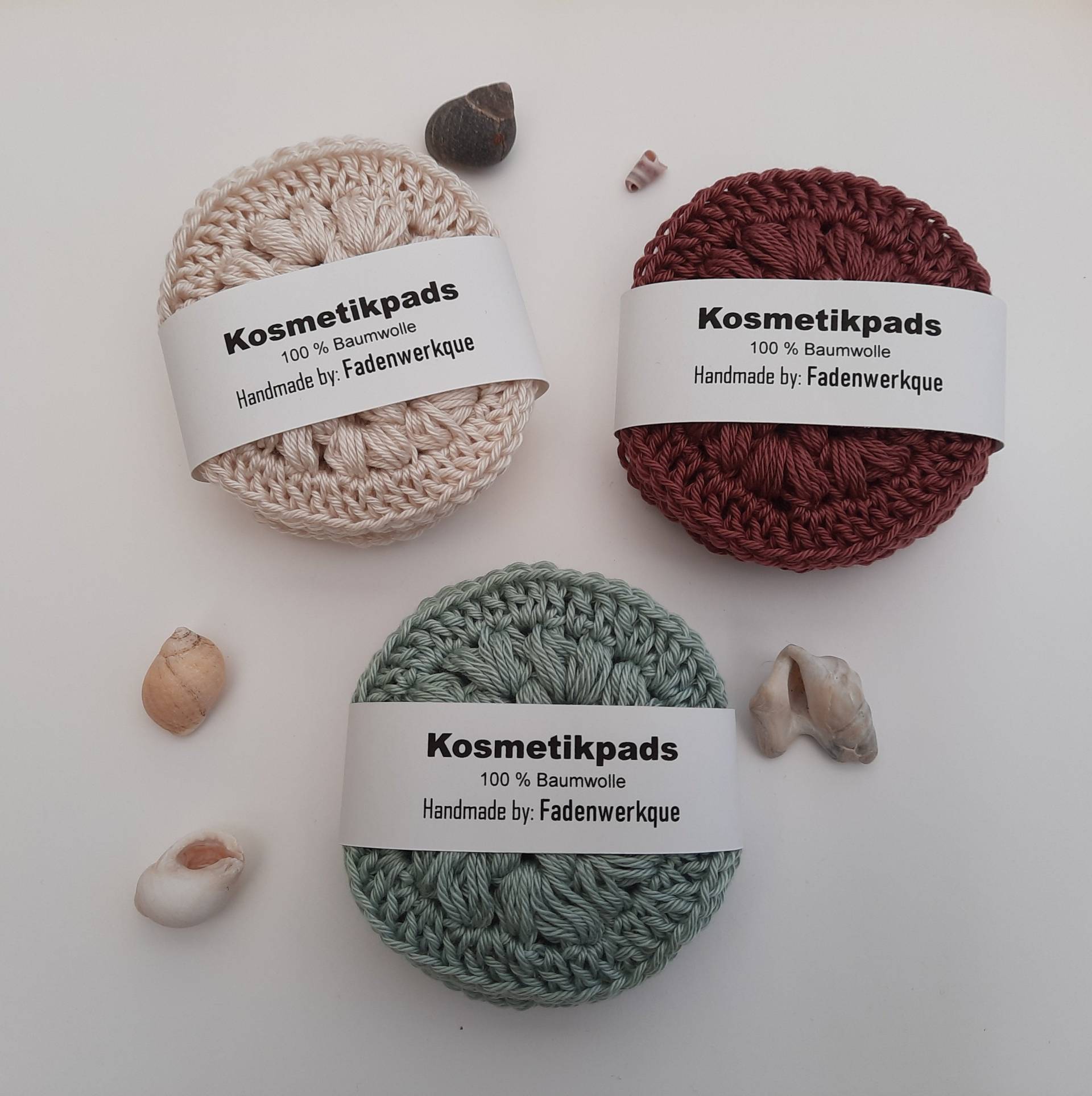 Nachhaltige Kosmetikpads/Abschminkpads Aus Baumwollgarn, Versch. Farben, 4Er Pack Nachhaltige Kosmetikpads/Abschminkpads Aus Baumwollgarn, Versch. Farben, 4Er Pack von Etsy - Fadenwerkque