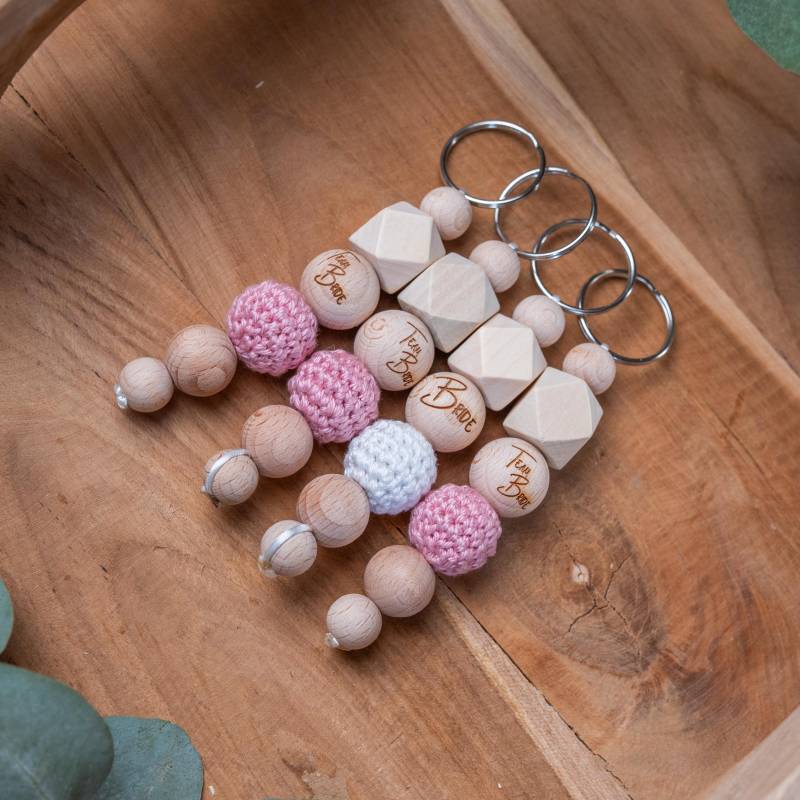 Brautgeschenk Team Bride - Schlüsselanhänger Für Dich Und Deine Brautjungfern. Jga. Braut To Be Cotton Wood von Etsy - FaedelKunst
