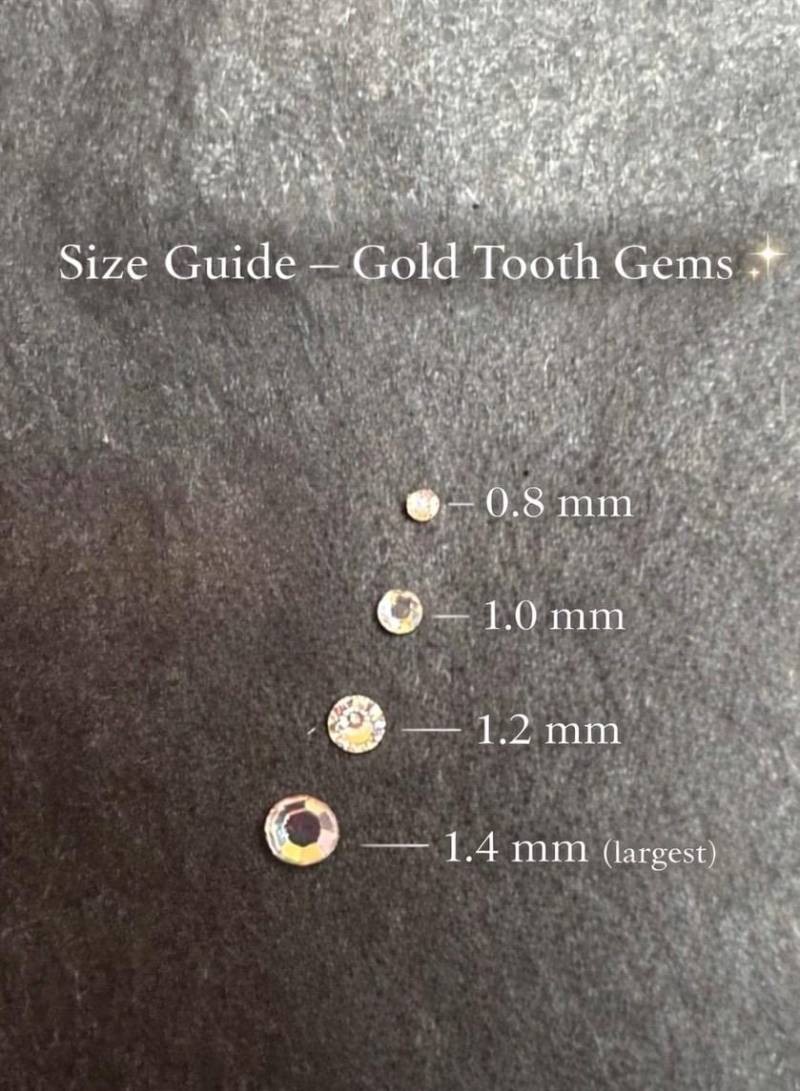 Aller Kleinster Kristall 1mm Und 0.8mm Baby Gems Micro || Ideal Für Kreative Tooth Gen Sets von Etsy - FairysToothGems