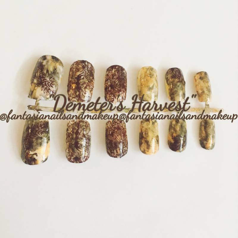 Gefälschte Nägel, Herbstnägel, Marmornägel, Auf Nägel Drücken, Kleben, Feennägel, Acrylnägel, Rücken, Falsche Aufkleben von Etsy - FantasiaNails