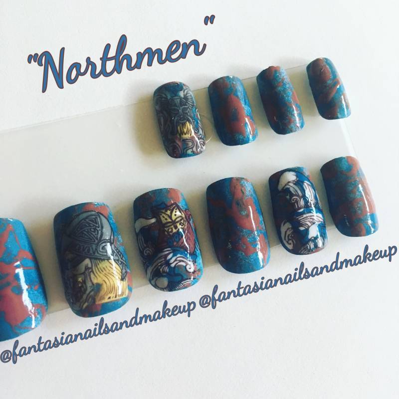 Press On Nails Splatter-Design, Auf Bestellung von Etsy - FantasiaNails