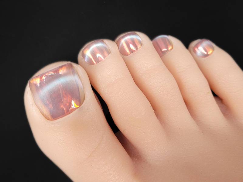 Cateye Chrome French Press-On-Nails - Zehennägel 24 Stück von Etsy - FarinaFeeDesign