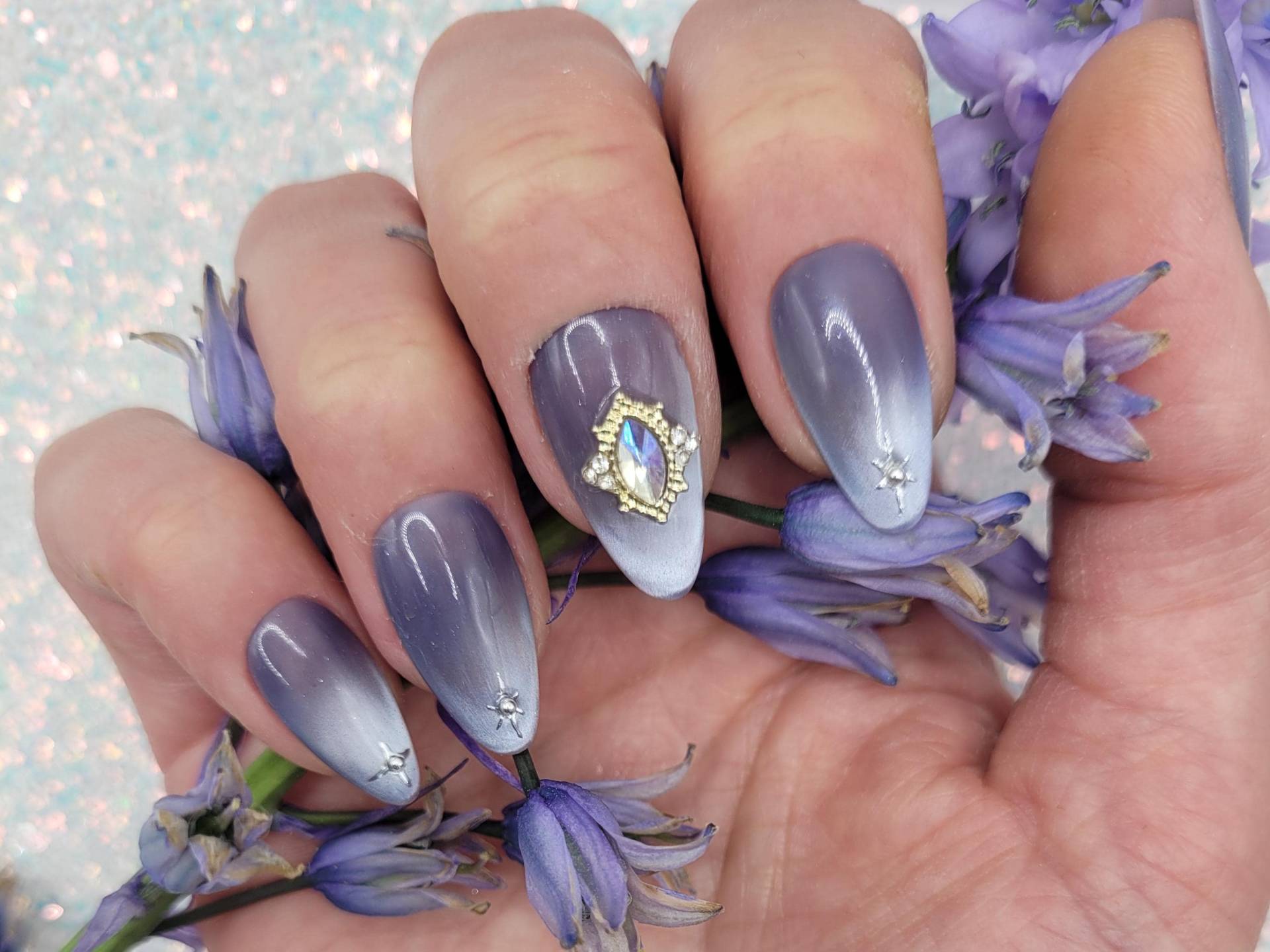 Glass Cateye Babyboomer Press-On-Nails - Eleganz Trifft Magie Aufklebbare Nägel Custom Size Glass Cateye Babyboomer Press-On-Nails - Eleganz Trifft Magie Aufklebbare Nägel Custom Size von Etsy - FarinaFeeDesign