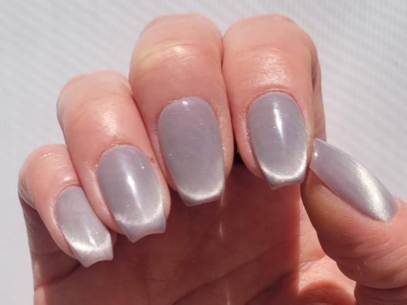 Violette Cateye French Press-On-Nails - Cateye Smileline Aufklebbare Nägel Handbemalt in Deutschland Custom Size von Etsy - FarinaFeeDesign