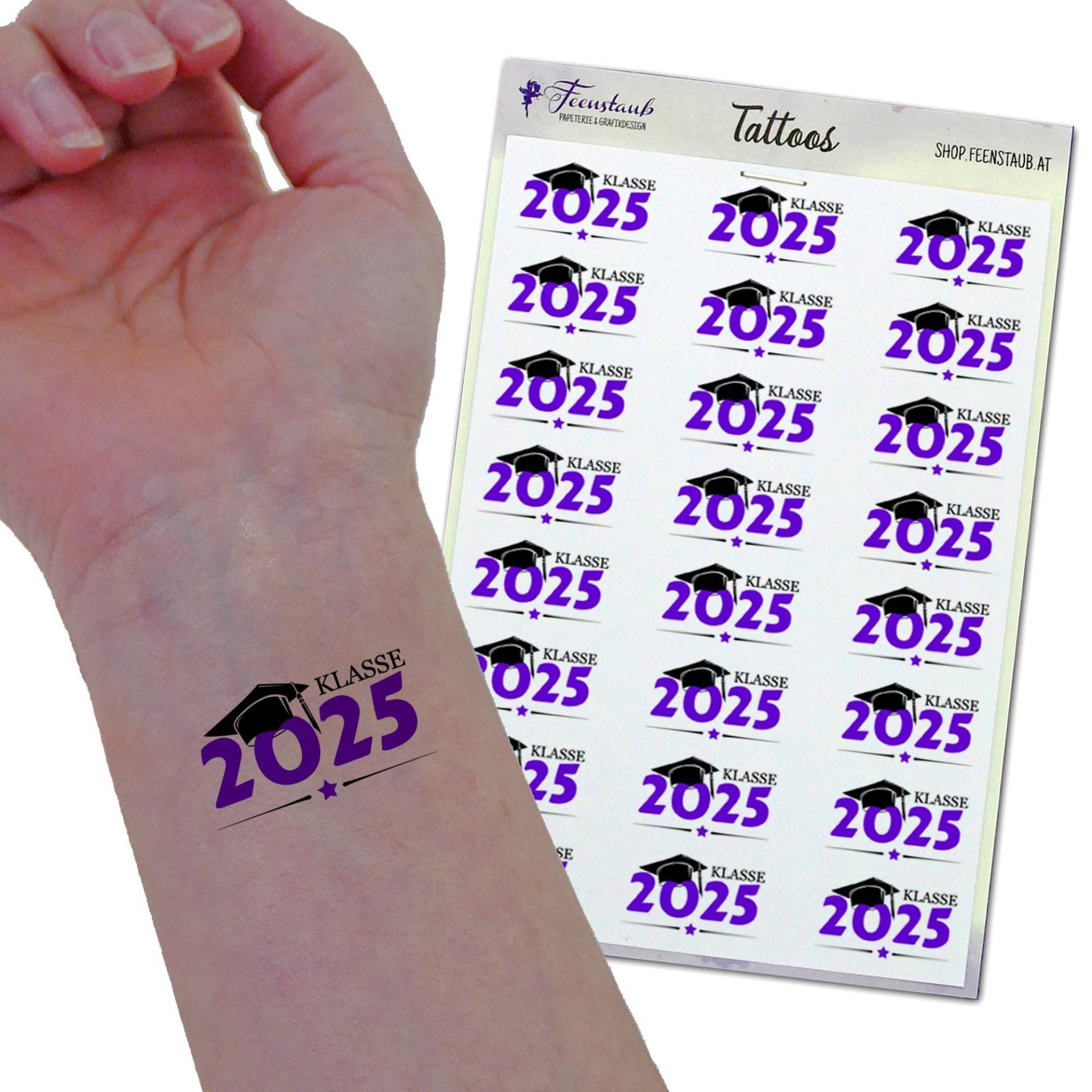 Tattoos Schulabschluss | Idee Zum Abitur Matura Accessoires Abschlussfeier Geschenk Klebetattoo Abschlussklasse von Etsy - FeenstaubHandmade