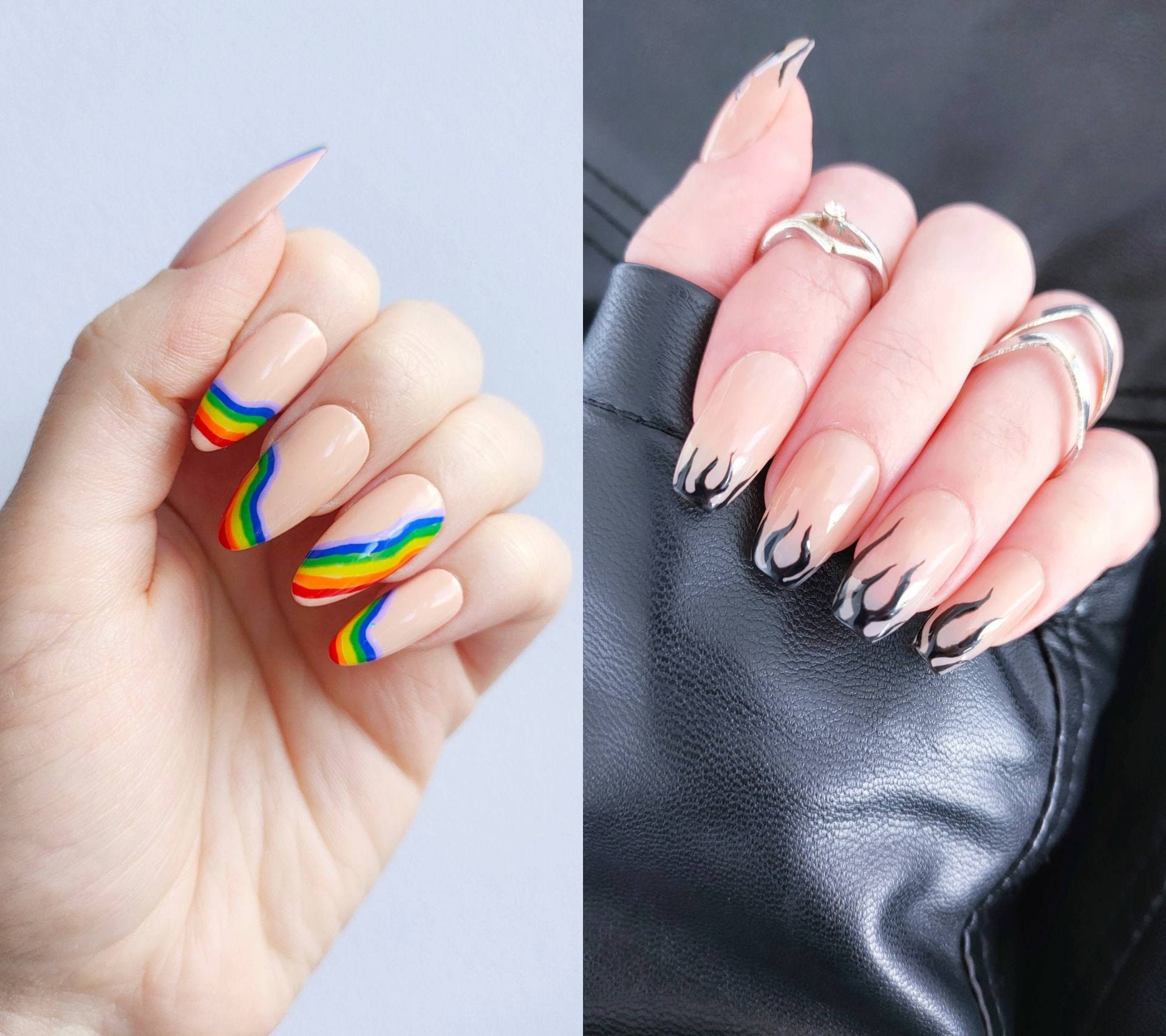 Personalisierte Pressnägel Mit Mittlerer Verzierung Personalisierte Pressnägel Mit Mittlerer Verzierung von Etsy - FejkiNails