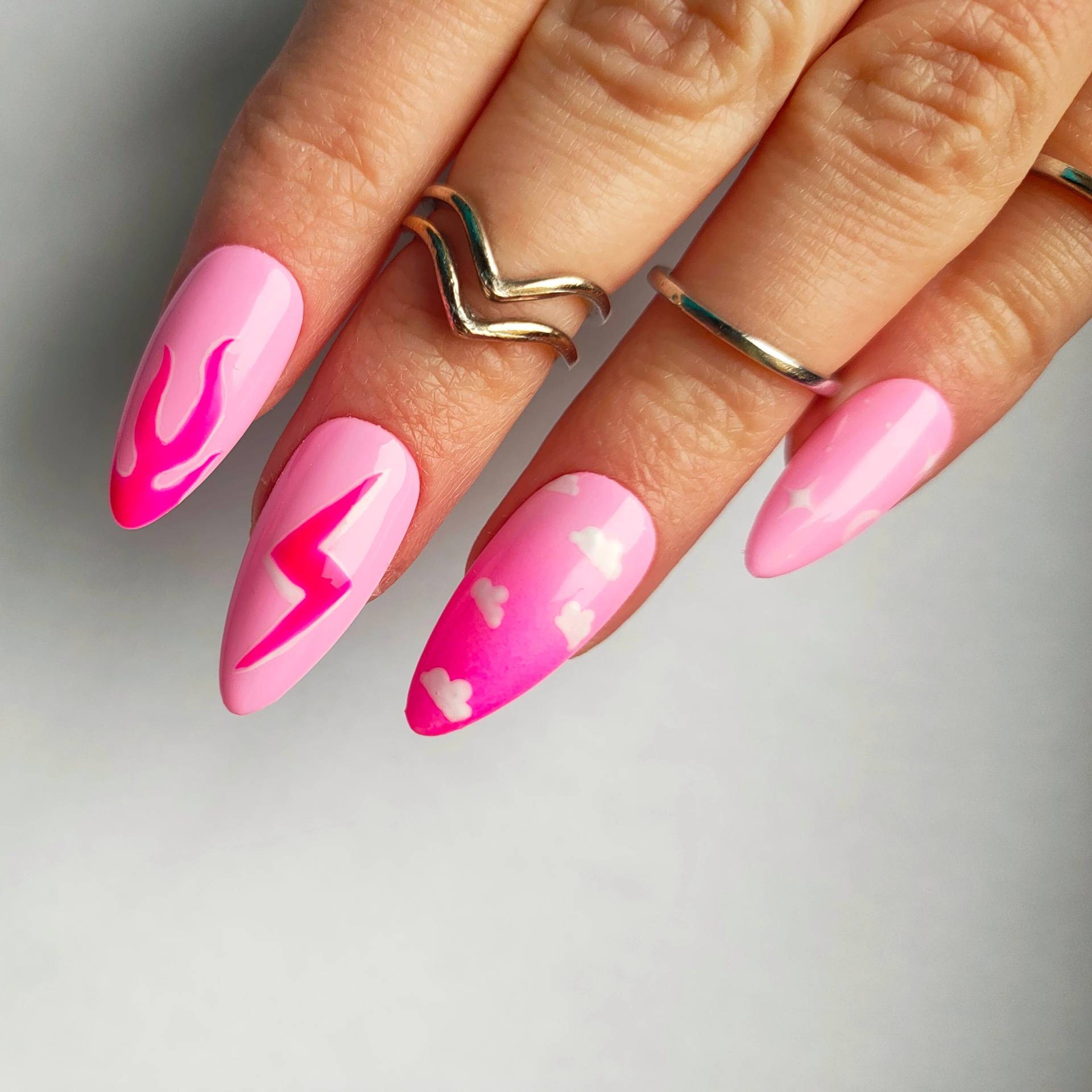 Pink Mix Nägel Anpressen Pink Mix Nägel Anpressen von Etsy - FejkiNails