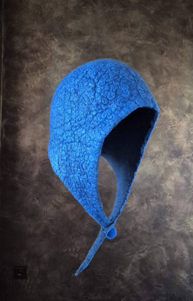 Gefilzte Saunamütze Aus Naturwolle, Saunamütze, Saunahut, Unisex, Spa-Hut, Spa-Geschenk, Wollmütze von Etsy - FeltsbyNome