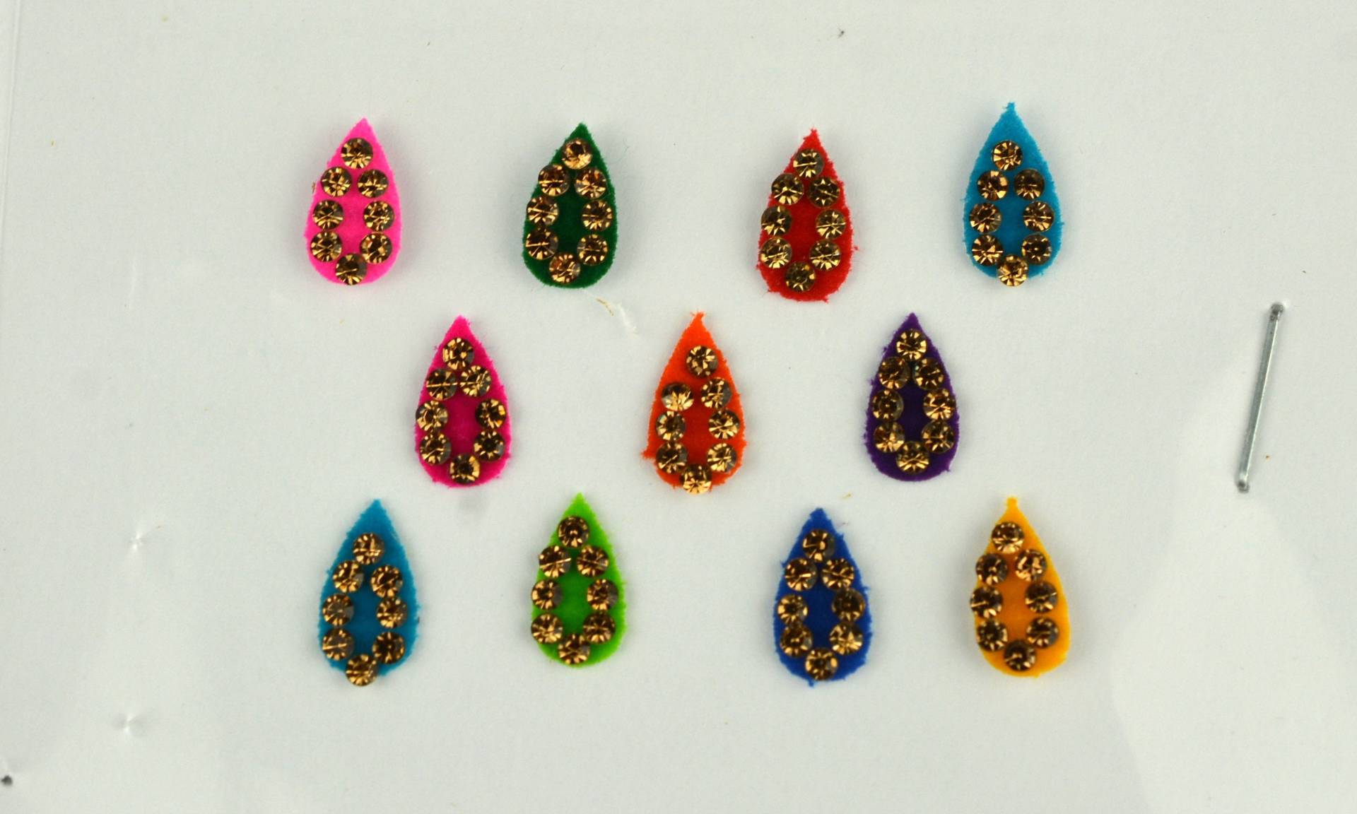 Multi Color Teardrop Golden Bindis, Hochzeit Braut Gesichts Bollywood Selbstklebende Aufkleber, Weihnachtsgeschenk Multi Color Teardrop Golden Bindis, Hochzeit Braut Gesichts Bollywood Selbstklebende Aufkleber, Weihnachtsgeschenk von Etsy - FeminaDeals