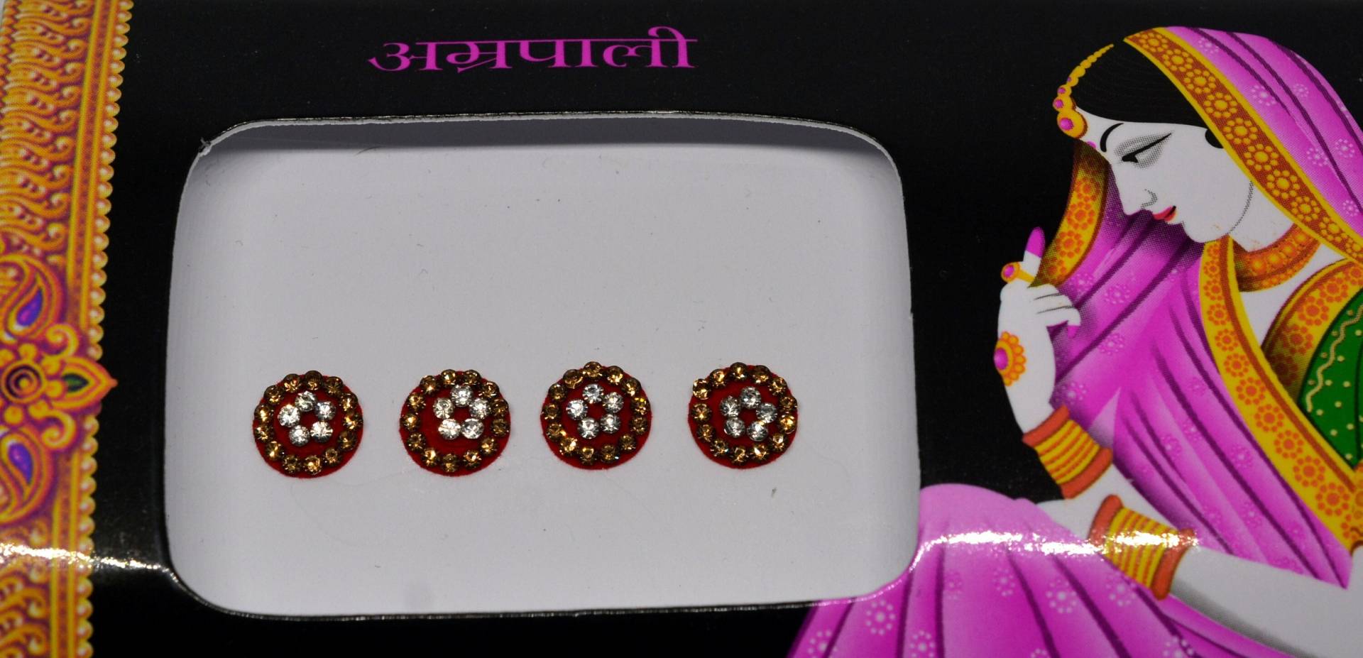 Rote Farbe Runde Goldene Bindis, Kumkum Hochzeit Braut Bollywood Selbstklebende Aufkleber, Weihnachtsgeschenk Rote Farbe Runde Goldene Bindis, Kumkum Hochzeit Braut Bollywood Selbstklebende Aufkleber, Weihnachtsgeschenk von Etsy - FeminaDeals