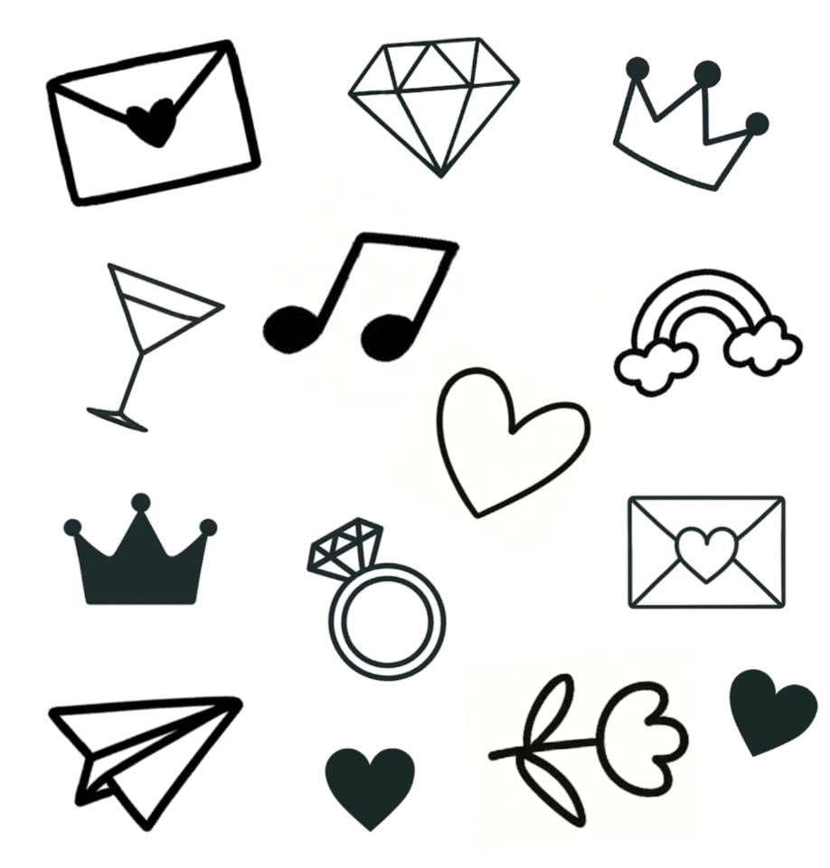 Temporäres Tattoo - 14 Süße Mini Designs Hochzeit/Junggesellinnenabschied Temporäres Tattoo - 14 Süße Mini Designs Hochzeit/Junggesellinnenabschied von Etsy - FenSticker