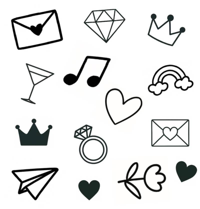 Temporäres Tattoo - 14 Süße Mini Designs Hochzeit/Junggesellinnenabschied Temporäres Tattoo - 14 Süße Mini Designs Hochzeit/Junggesellinnenabschied von Etsy - FenSticker