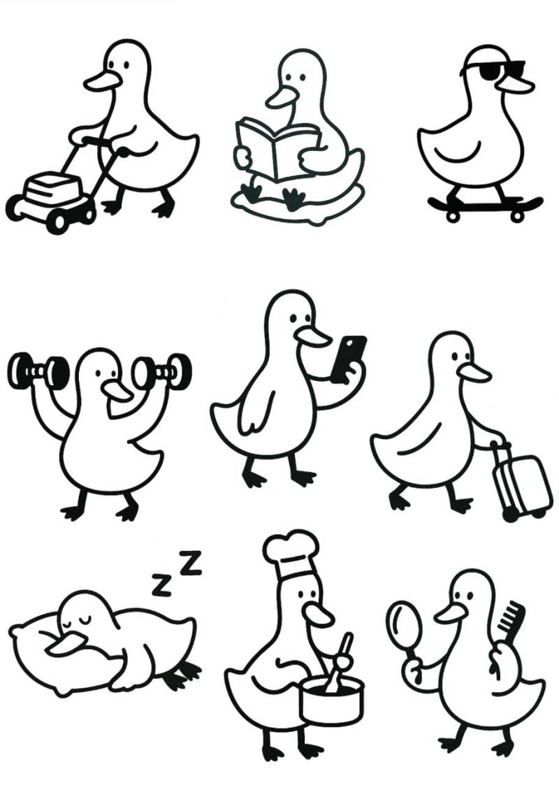 Temporäres Tattoo - Süße Ente Gans 9 Varianten Temporäres Tattoo - Süße Ente Gans 9 Varianten von Etsy - FenSticker