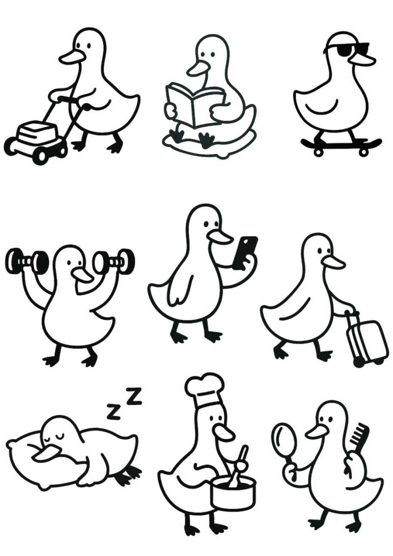 Temporäre Tattoos -Enten Gans - 9 Varianten von Etsy - FensSmallThings