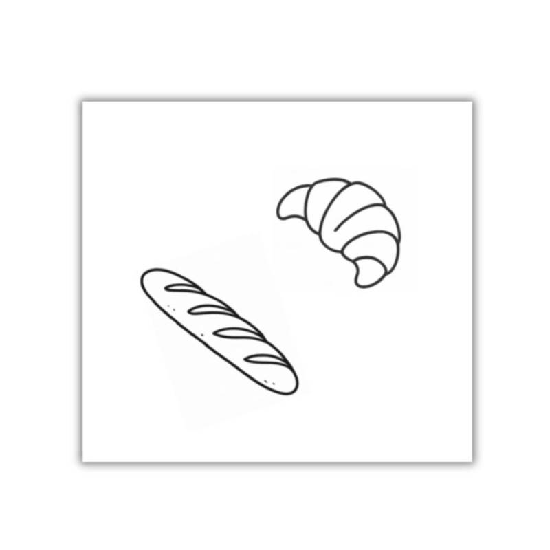 Temporäre Tattoos - Kleine Croissant, Baguette Temporäre Tattoos - Kleine Croissant, Baguette von Etsy - FensSmallThings
