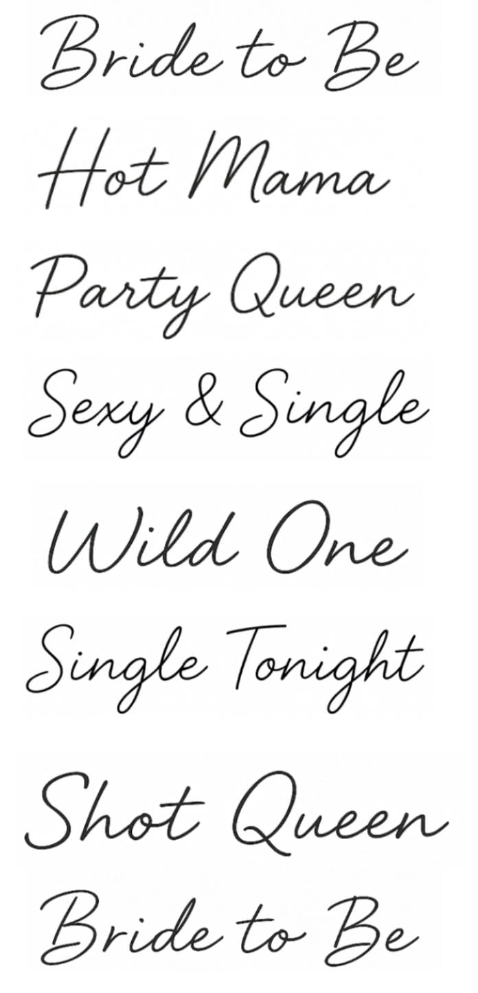 Temporäres Tattoo - Junggesellenabschied Mädelsabend von Etsy - FensSmallThings