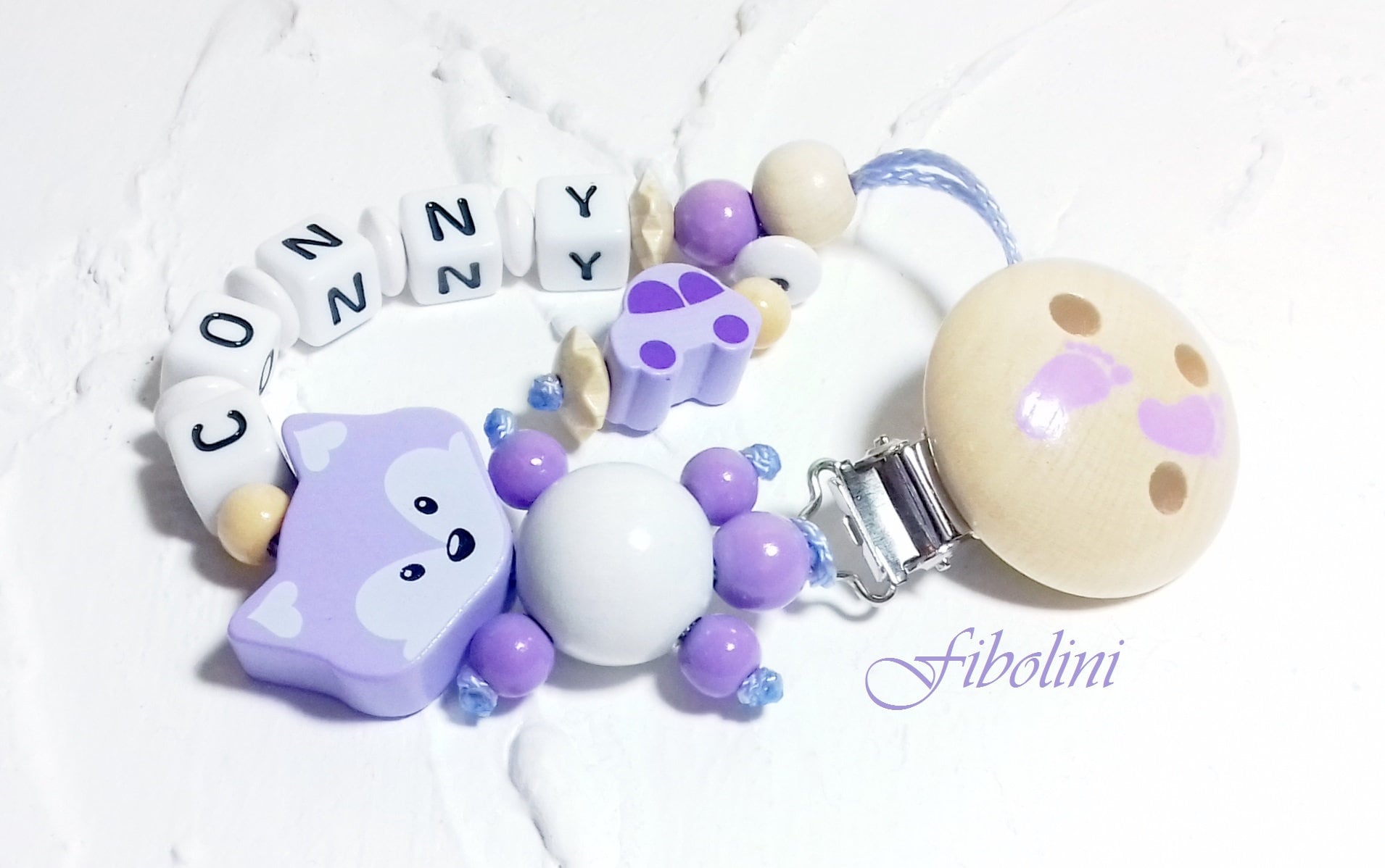 Schnullerkette 3-D "Babyfuchs". Beige Lila Weiß Mit Namen Für Mädchen Personalisierung Schnuller Schnullerhalter Babyparty Geburtsgeschenk Schnullerkette 3-D "Babyfuchs". Beige Lila Weiß Mit Namen Für Mädchen Personalisierung Schnuller Schnullerhalter Babyparty Geburtsgeschenk von Etsy - Fibolini