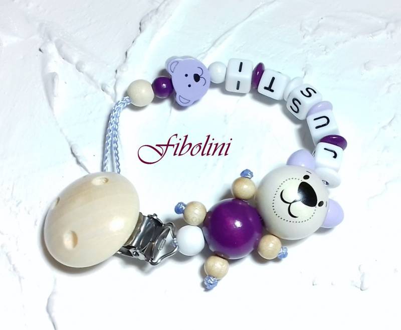 Schnullerkette 3-D "Big Bear". Nachwuchs Bekommen, Geschenke Zur Babyparty, Mama Eltern Werden, Kleine Schwester, Schwangerschaft Verkünden von Etsy - Fibolini