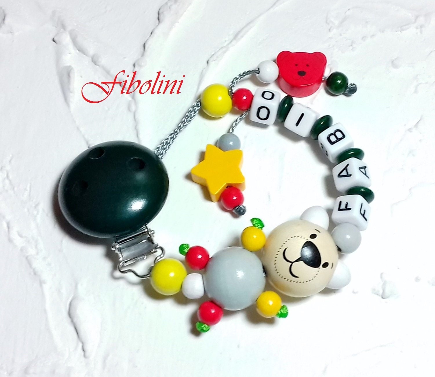 Schnullerkette 3-D "Teddys". Unisex, Babypartygeschenke Personalisiert, Geschenk Werdende Mama, Meilenstein, Nuckelkette Mit Holzperlen, Diy Schnullerkette 3-D "Teddys". Unisex, Babypartygeschenke Personalisiert, Geschenk Werdende Mama, Meilenstein, Nuckelkette Mit Holzperlen, Diy von Etsy - Fibolini