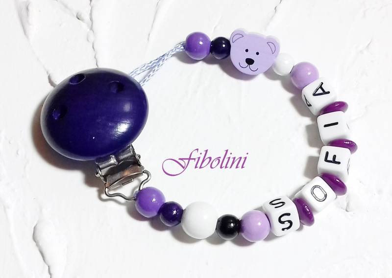Schnullerkette "Bärchen" von Etsy - Fibolini