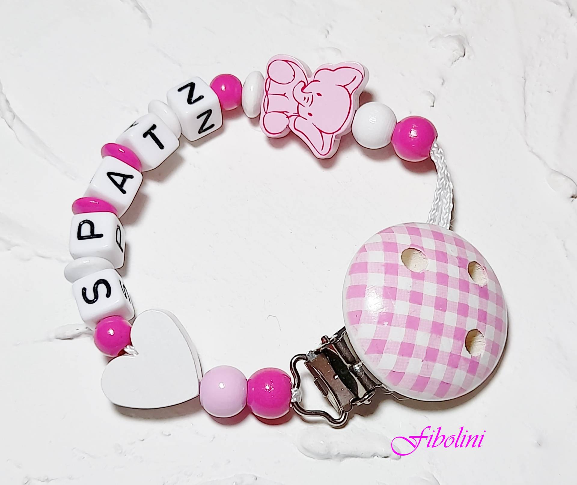 Schnullerkette "Elefant". Rosa, Weiß, Herz, Nuggelkette, Schwangerschaft, Babyparty, Meilensteinkarten, Mädchen, Name, Personalisiert, Holz Schnullerkette "Elefant". Rosa, Weiß, Herz, Nuggelkette, Schwangerschaft, Babyparty, Meilensteinkarten, Mädchen, Name, Personalisiert, Holz von Etsy - Fibolini