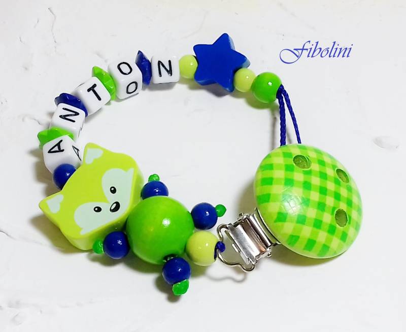 Schnullerkette "Foxbaby" von Etsy - Fibolini