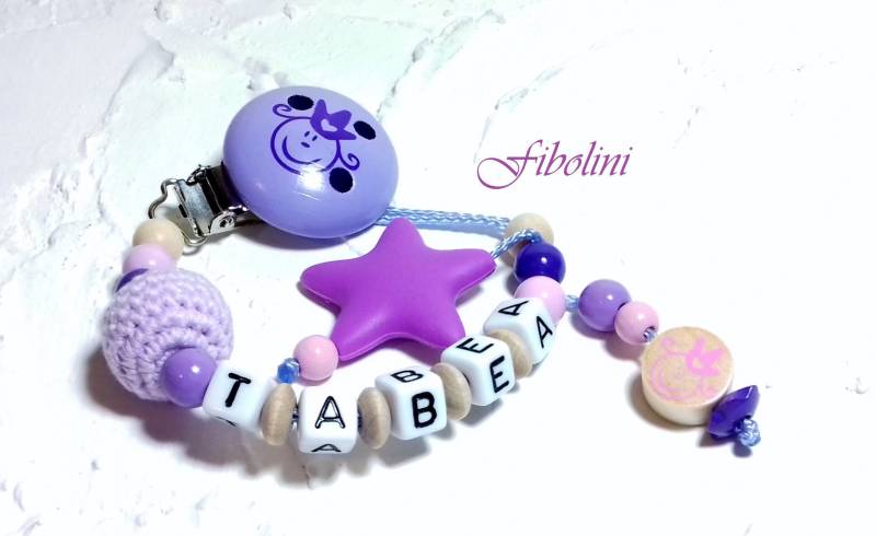 Schnullerkette "Girl" von Etsy - Fibolini